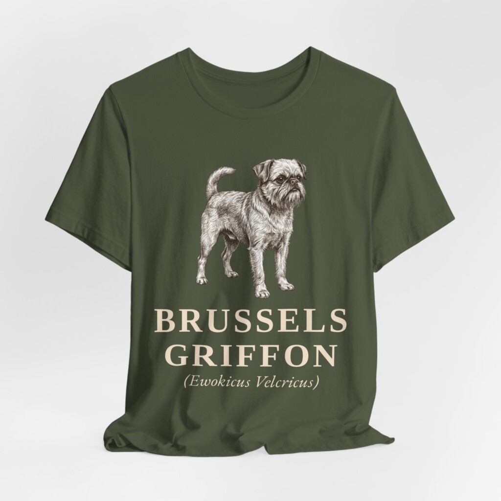 Brussels Griffon Latin Shirt, Vintage Dog Sketch Tee, Dog Latin Gift