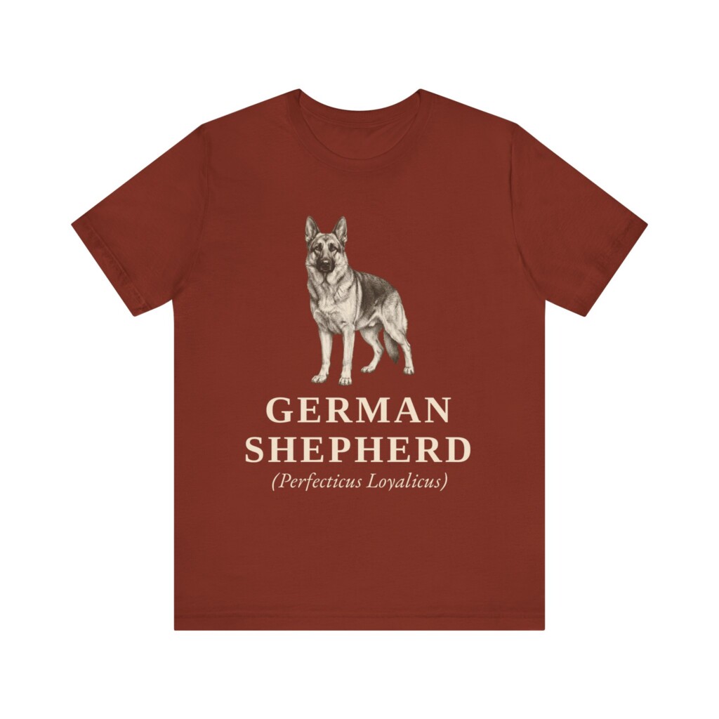 German Shepherd Latin Shirt, Vintage Dog Sketch Tee, Dog Latin Gift