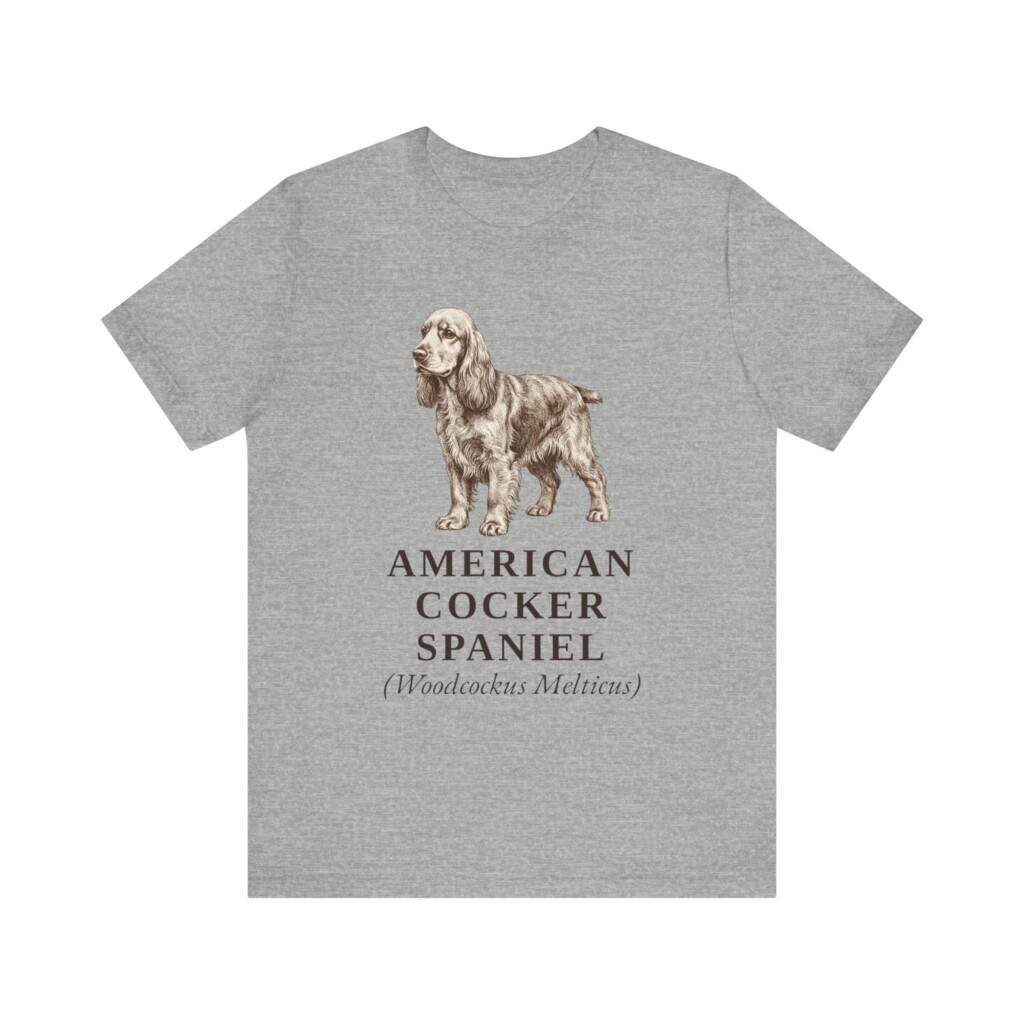 American Cocker Spaniel Latin Shirt, Vintage Dog Sketch Tee, Dog Latin Gift