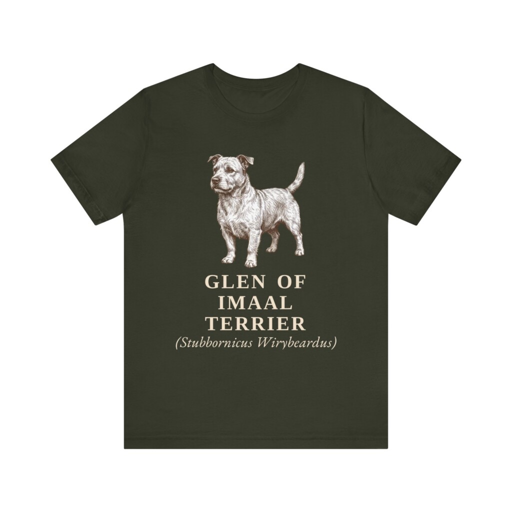 Glen of Imaal Terrier Latin Shirt, Vintage Dog Sketch Tee, Dog Latin Gift