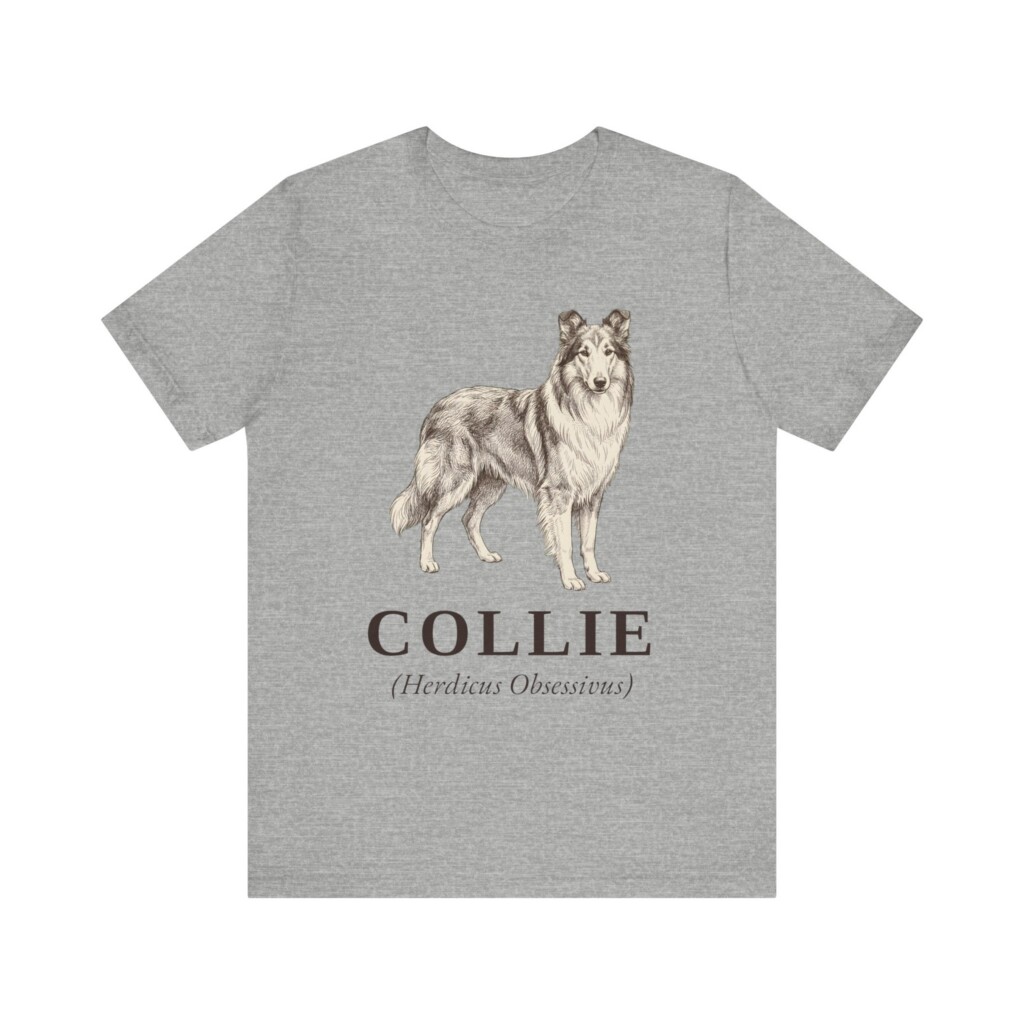 Collie Latin Shirt, Vintage Dog Sketch Tee, Dog Latin Gift