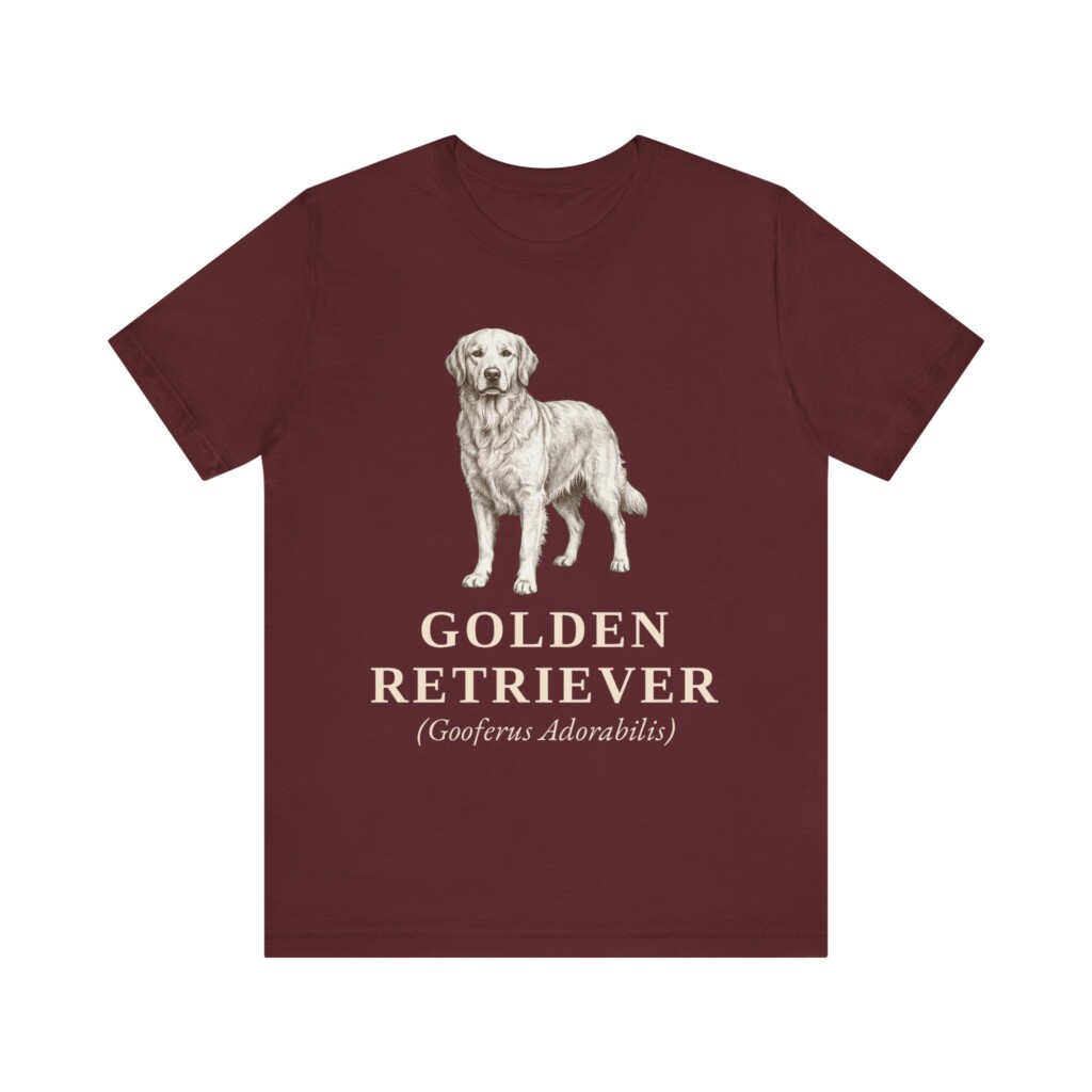 Golden Retriever Latin Shirt, Vintage Dog Sketch Tee, Dog Latin Gift