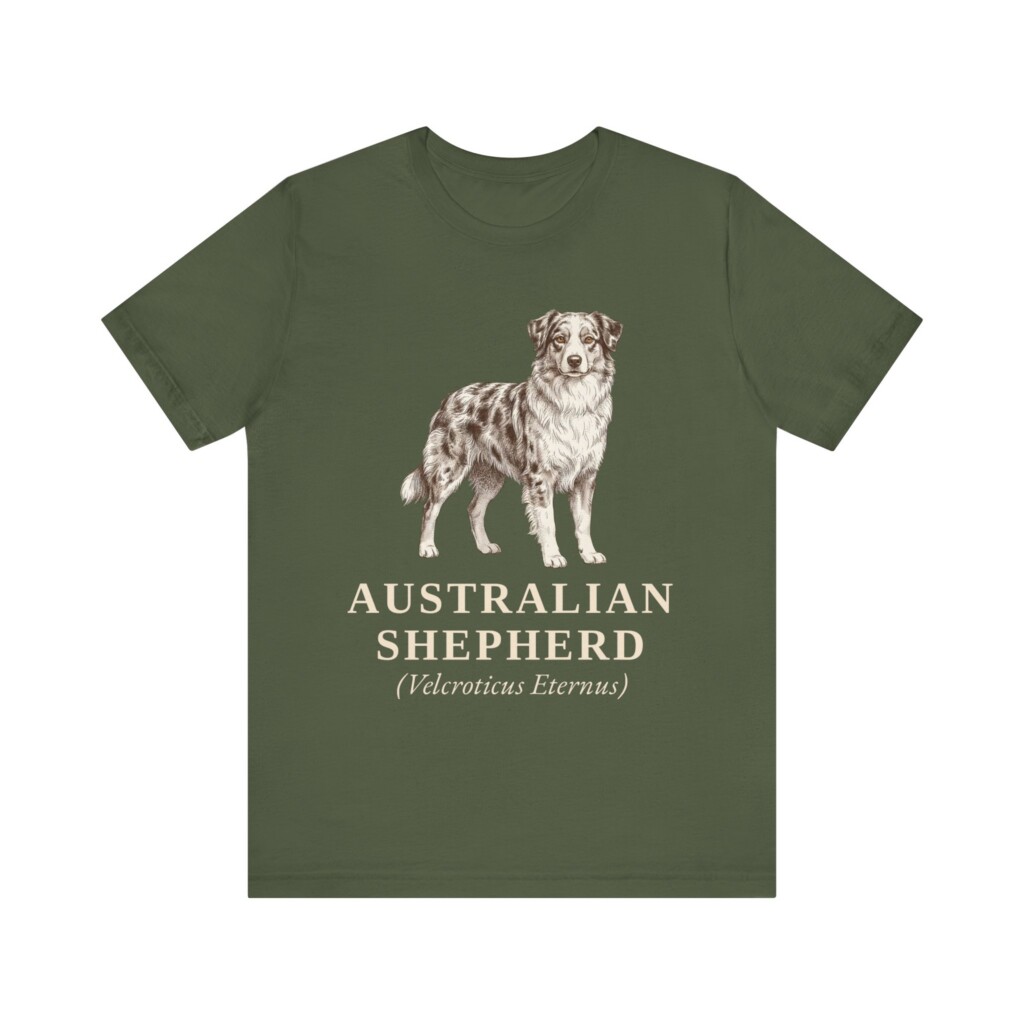 Australian Shepherd Latin Shirt, Vintage Dog Sketch Tee, Dog Latin Gift Australian Shepherd Latin Shirt, Vintage Dog Sketch Tee, Dog Latin Gift