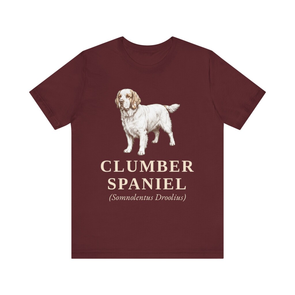 Clumber Spaniel Latin Shirt, Vintage Dog Sketch Tee, Dog Latin Gift