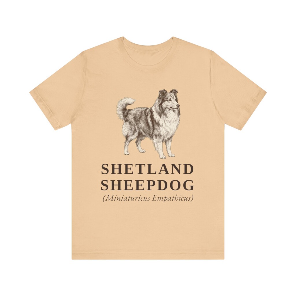Shetland Sheepdog Latin Shirt, Vintage Dog Sketch Tee, Dog Latin Gift
