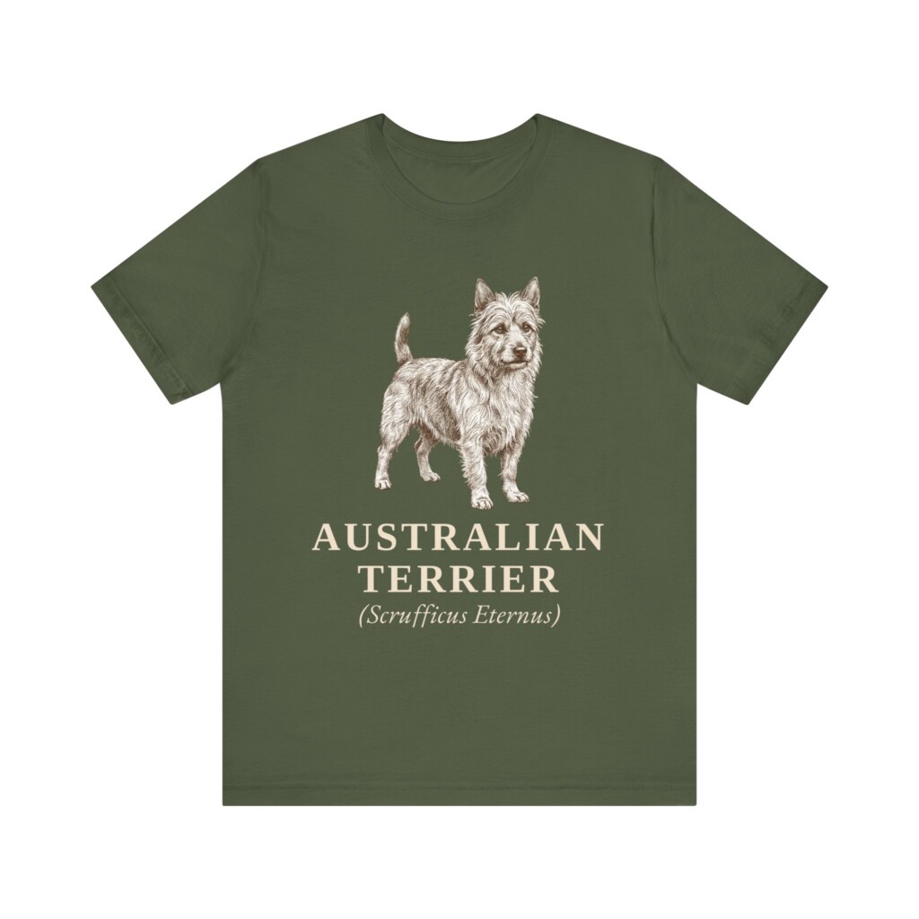 Australian Terrier Latin Shirt, Vintage Dog Sketch Tee, Dog Latin Gift