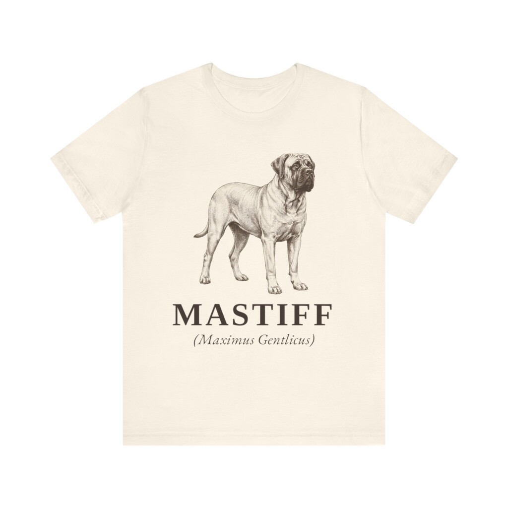 Mastiff Latin Shirt, Vintage Dog Sketch Tee, Dog Latin Gift