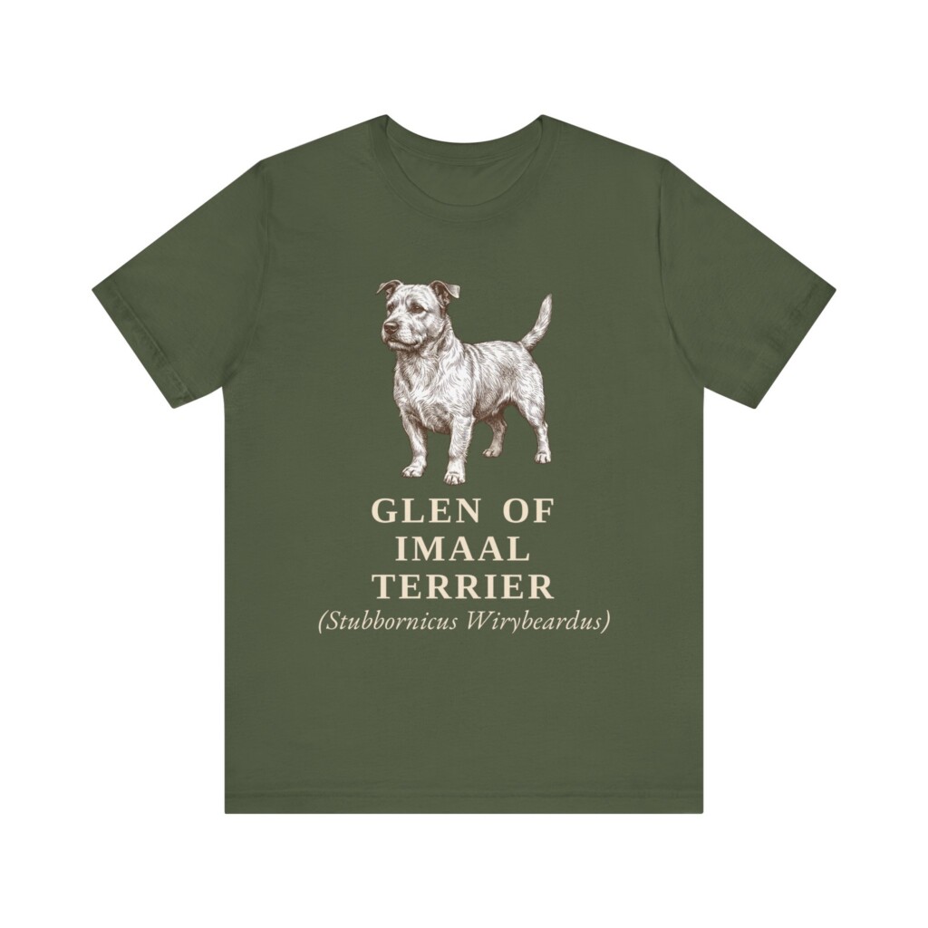 Glen of Imaal Terrier Latin Shirt, Vintage Dog Sketch Tee, Dog Latin Gift