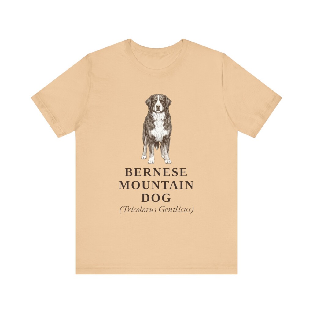 Bernese Mountain Dog Latin Shirt, Vintage Dog Sketch Tee, Dog Latin Gift
