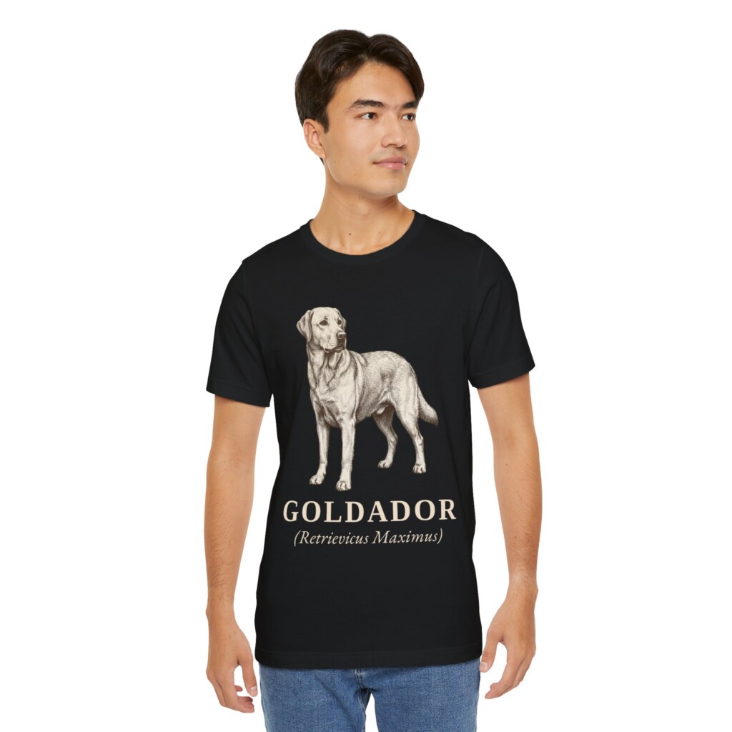 Goldador Latin Shirt, Vintage Dog Sketch Tee, Dog Latin Gift
