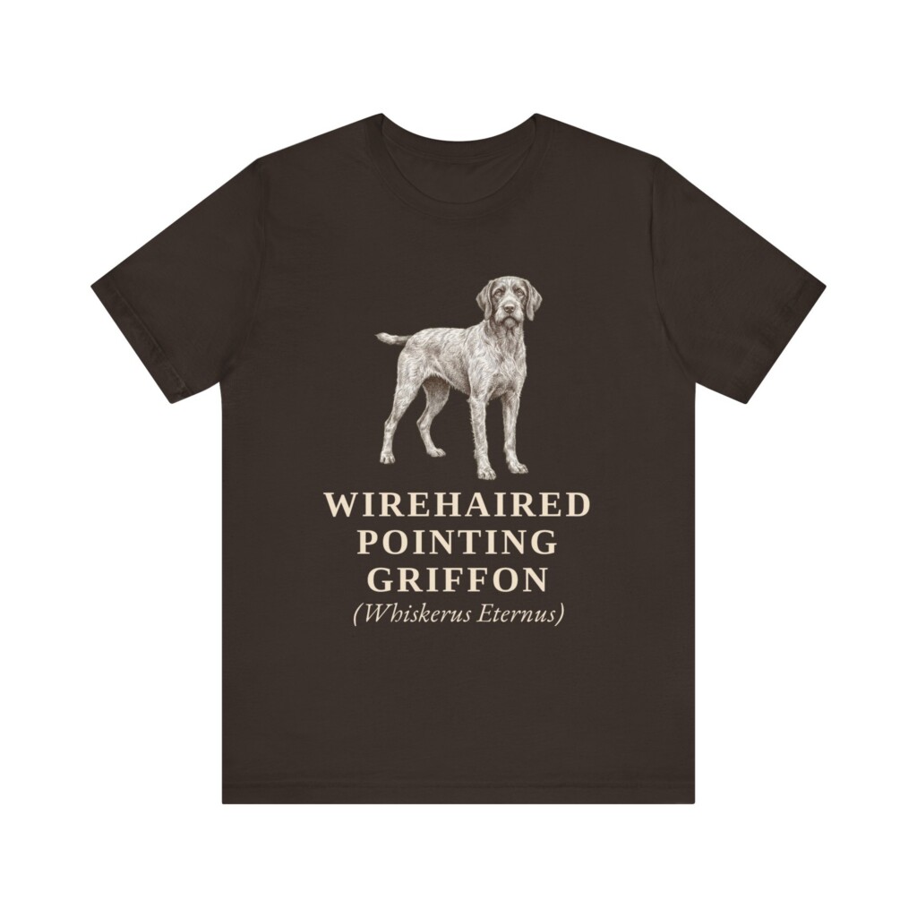 Wirehaired Pointing Griffon Latin Shirt, Vintage Dog Sketch Tee, Dog Latin Gift