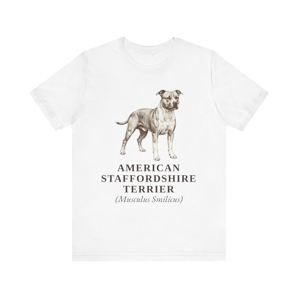 American Staffordshire Terrier Latin Shirt, Vintage Dog Sketch Tee, Dog Latin Gift