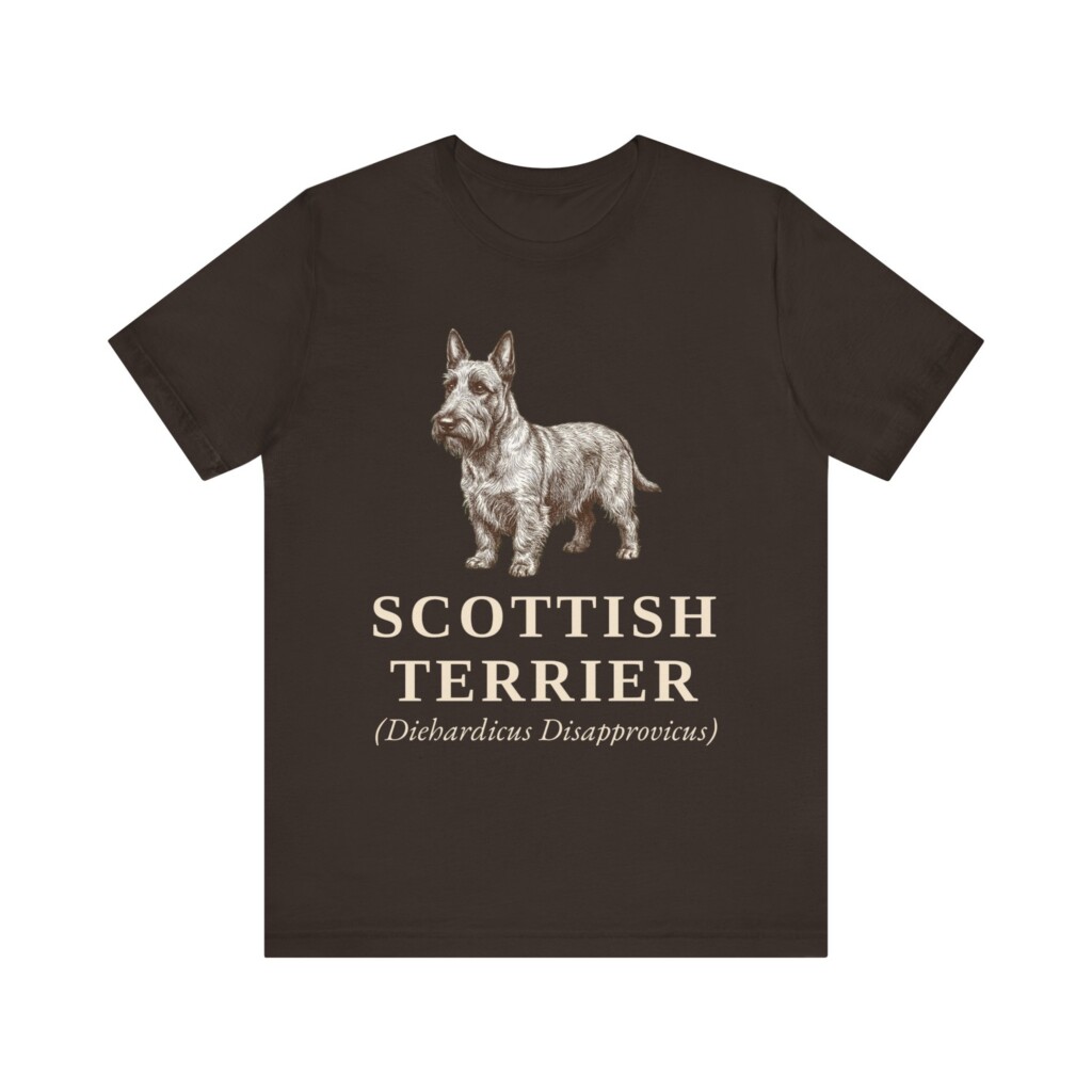 Scottish Terrier Latin Shirt, Vintage Dog Sketch Tee, Dog Latin Gift