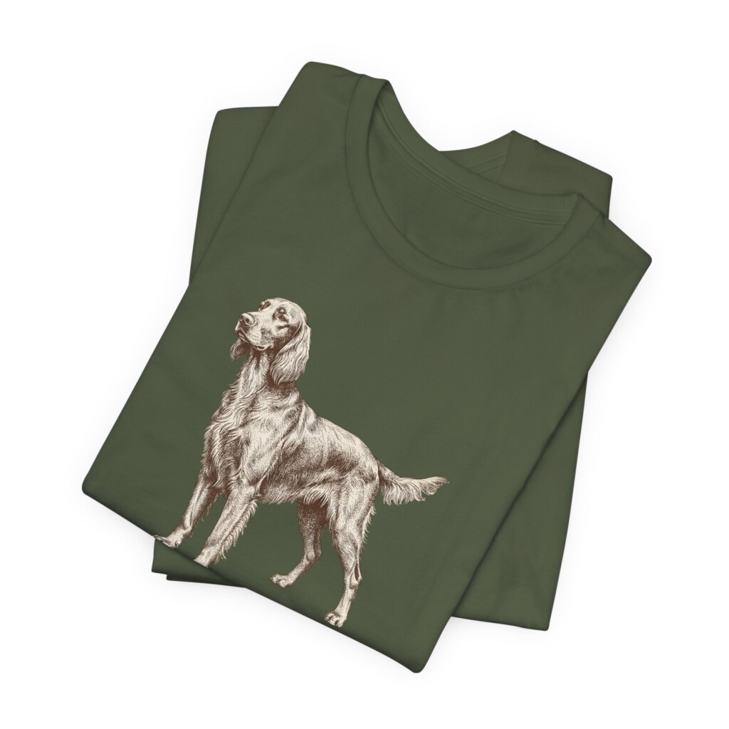 Irish Setter Latin Shirt, Vintage Dog Sketch Tee, Dog Latin Gift