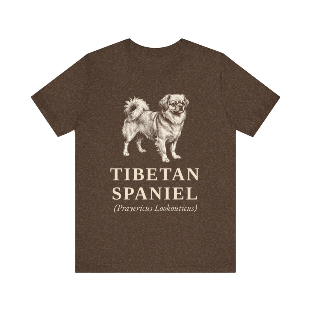 Tibetan Spaniel Latin Shirt, Vintage Dog Sketch Tee, Dog Latin Gift