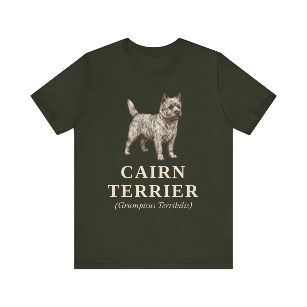Cairn Terrier Latin Shirt, Vintage Dog Sketch Tee, Dog Latin Gift