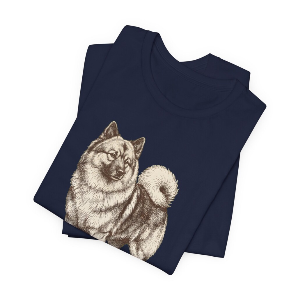 Keeshond Latin Shirt, Vintage Dog Sketch Tee, Dog Latin Gift