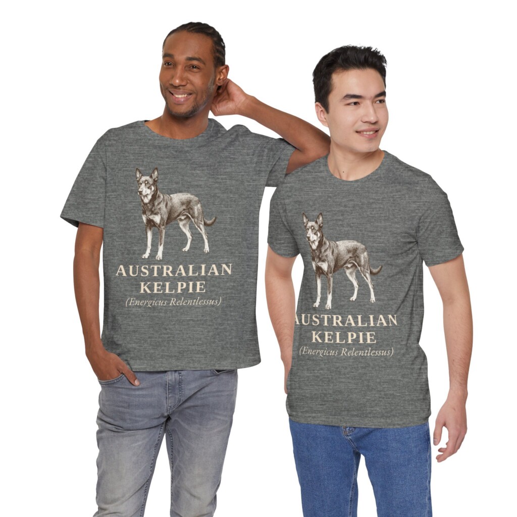 Australian Kelpie Latin Shirt, Vintage Dog Sketch Tee, Dog Latin Gift