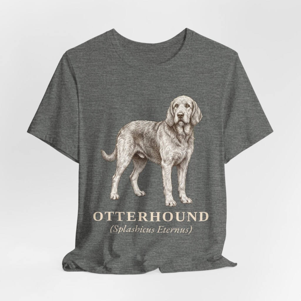 Otterhound Latin Shirt, Vintage Dog Sketch Tee, Dog Latin Gift