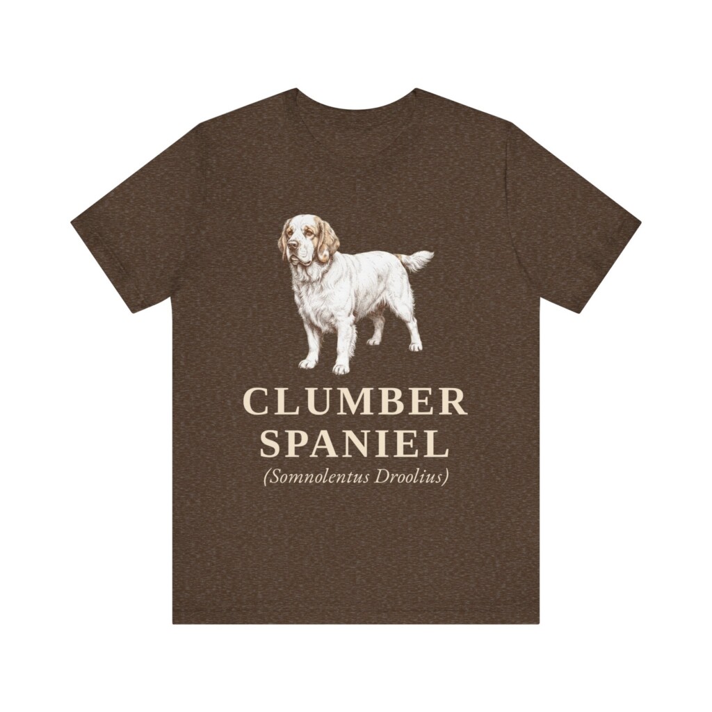 Clumber Spaniel Latin Shirt, Vintage Dog Sketch Tee, Dog Latin Gift
