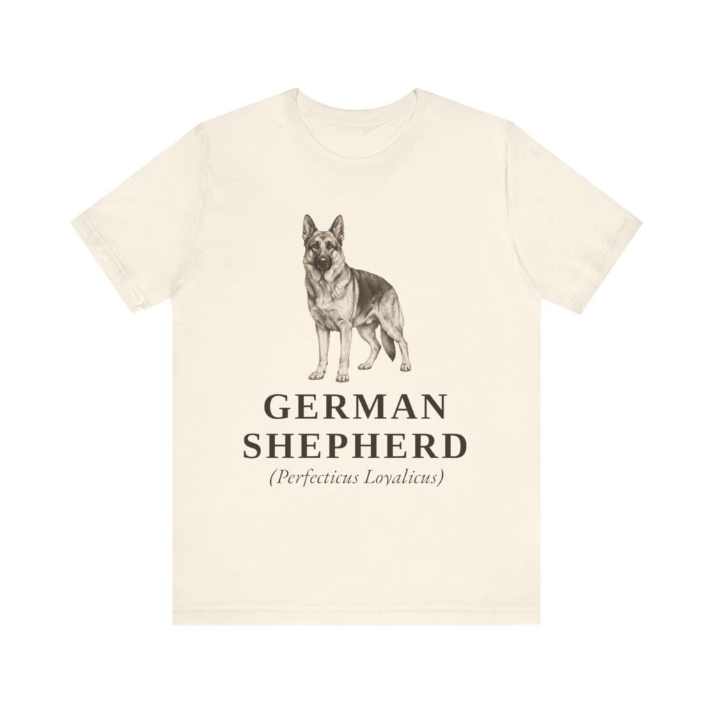 German Shepherd Latin Shirt, Vintage Dog Sketch Tee, Dog Latin Gift