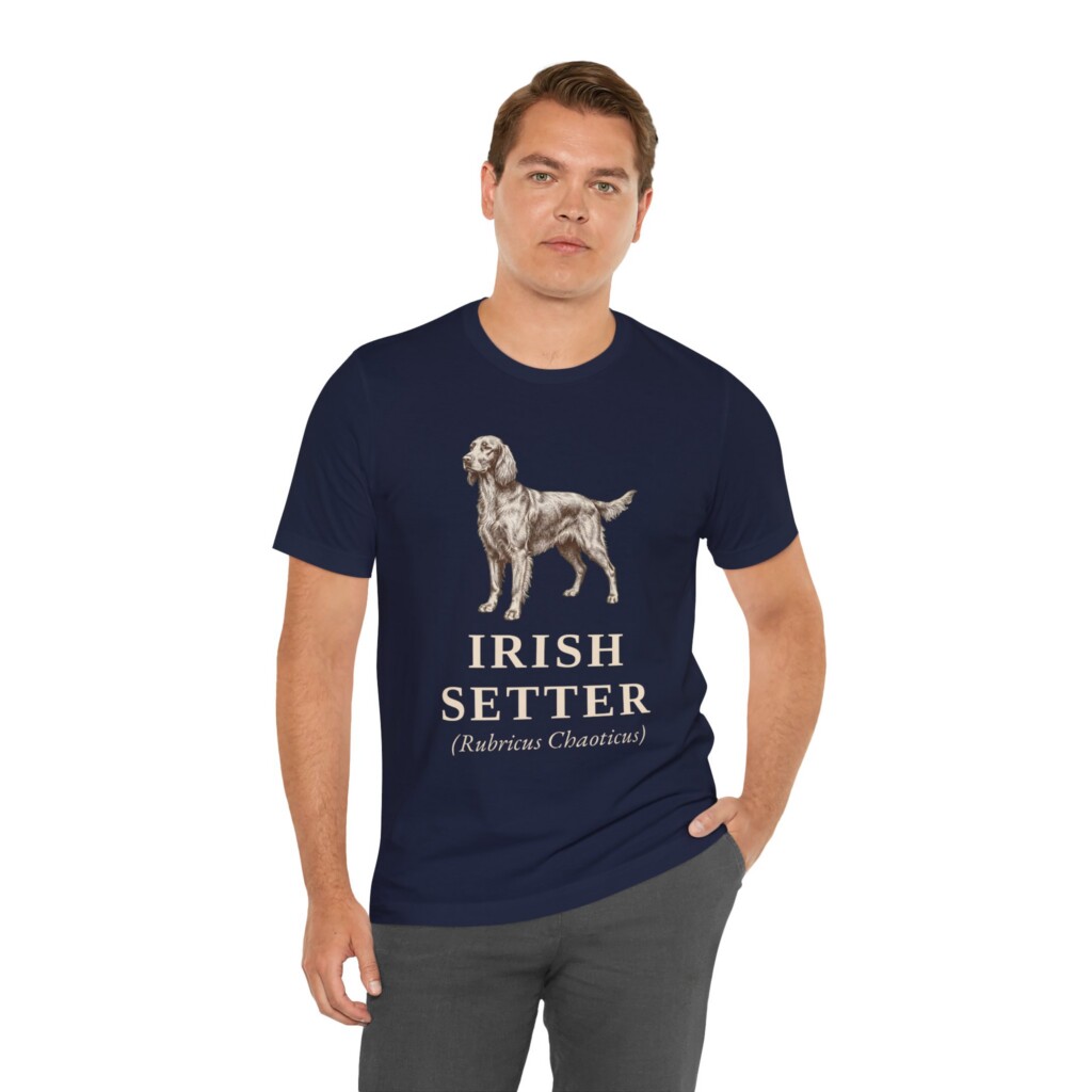 Irish Setter Latin Shirt, Vintage Dog Sketch Tee, Dog Latin Gift