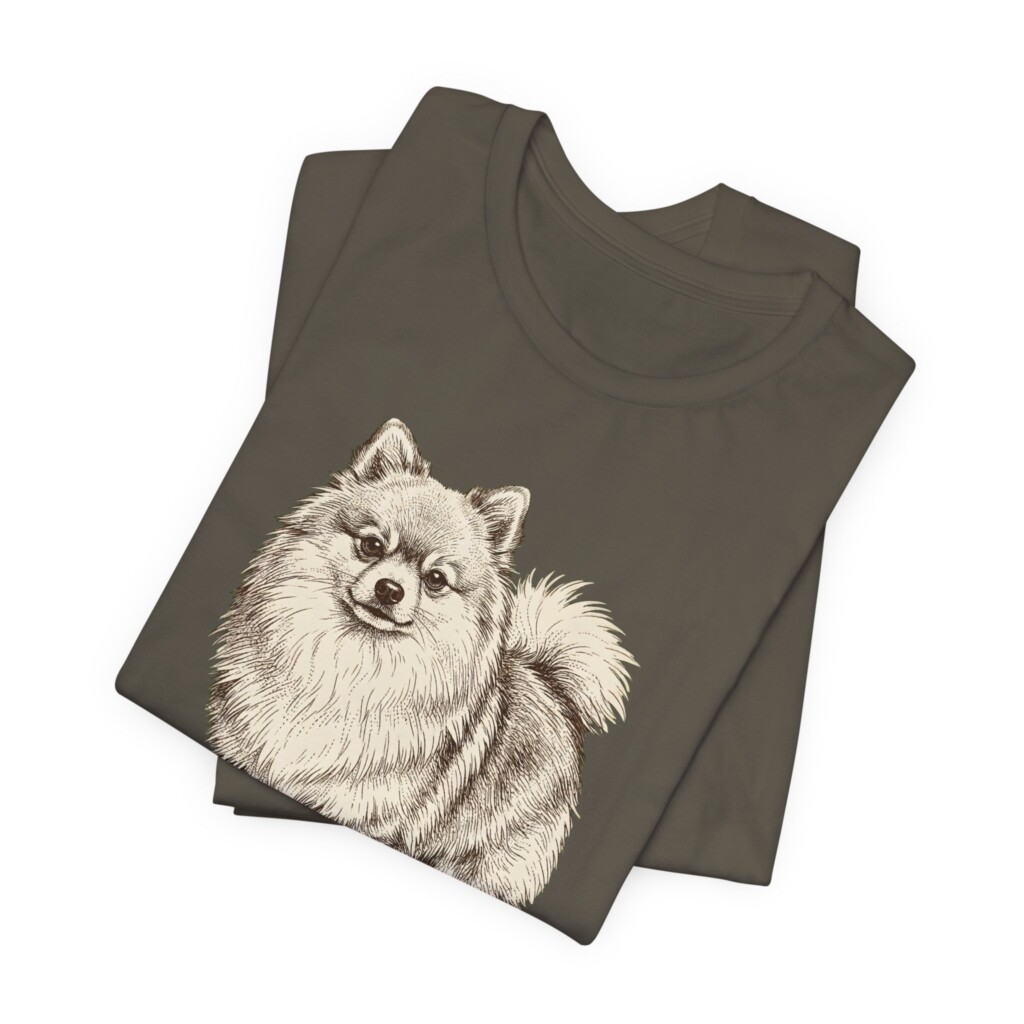 Pomeranian Latin Shirt, Vintage Dog Sketch Tee, Dog Latin Gift