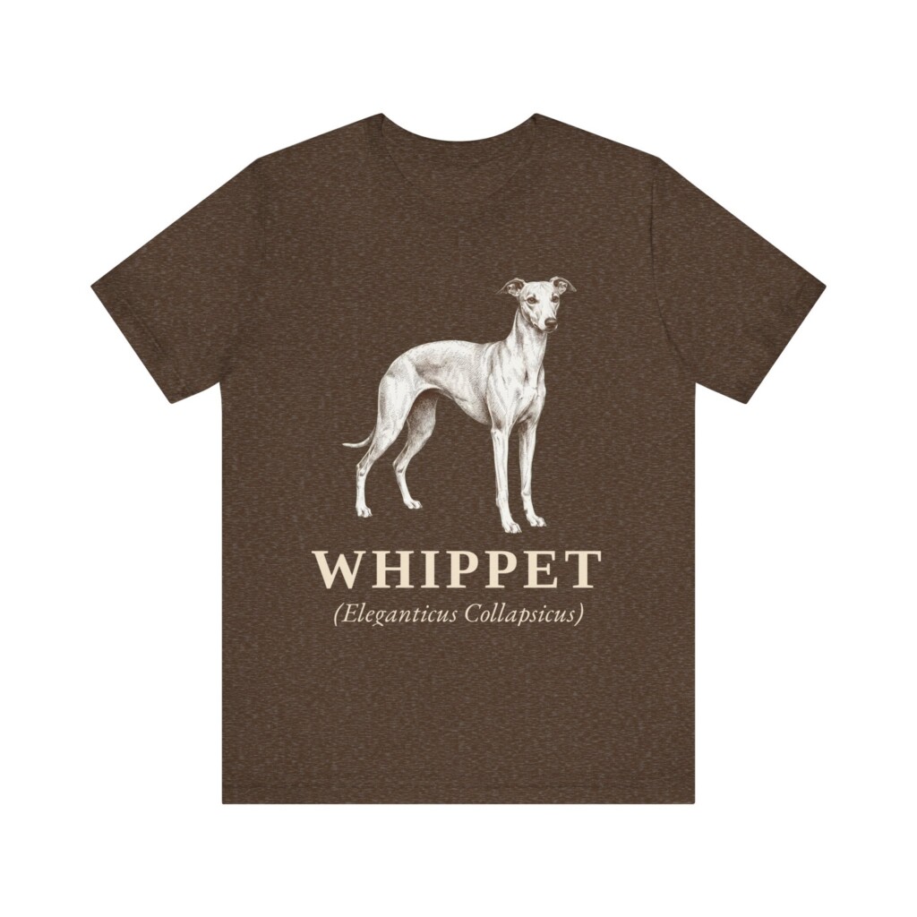 Whippet Latin Shirt, Vintage Dog Sketch Tee, Dog Latin Gift