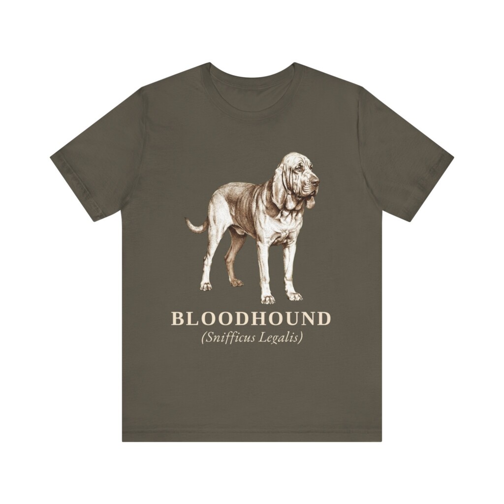 Bloodhound Latin Shirt, Vintage Dog Sketch Tee, Dog Latin Gift