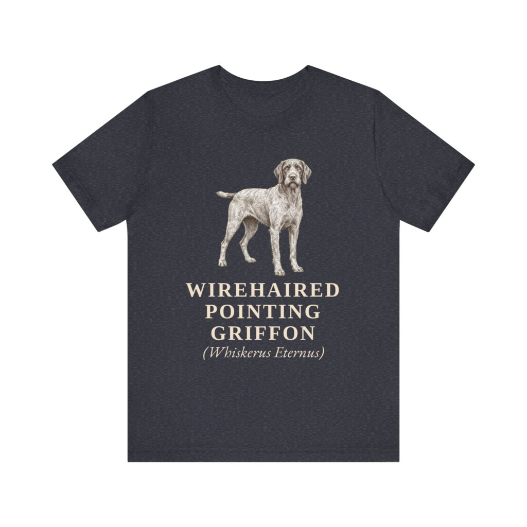 Wirehaired Pointing Griffon Latin Shirt, Vintage Dog Sketch Tee, Dog Latin Gift