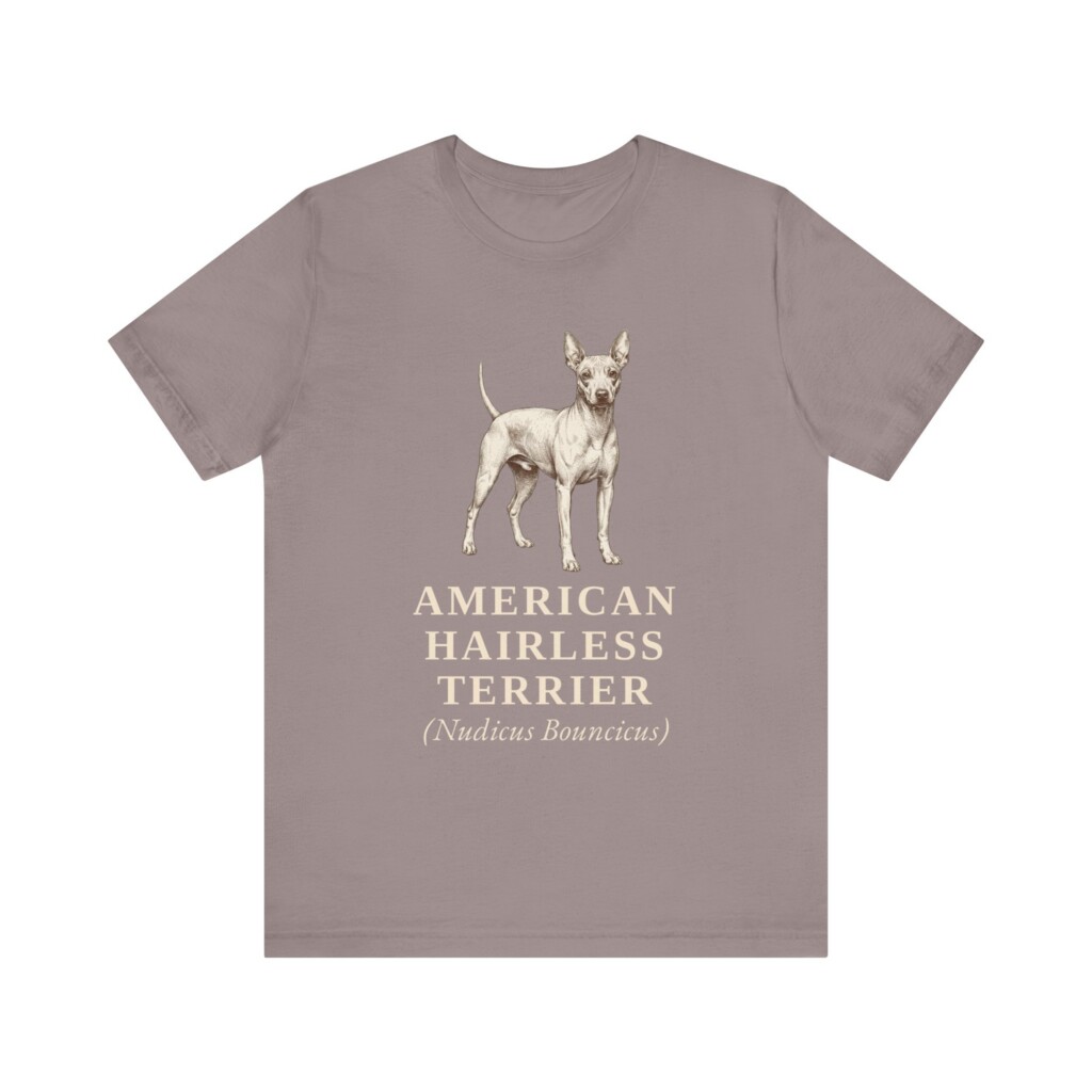 American Hairless Terrier Latin Shirt, Vintage Dog Sketch Tee, Dog Latin Gift