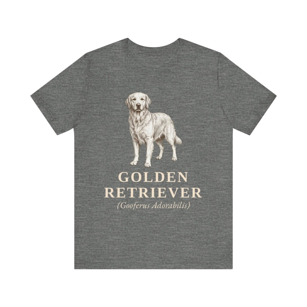 Golden Retriever Latin Shirt, Vintage Dog Sketch Tee, Dog Latin Gift