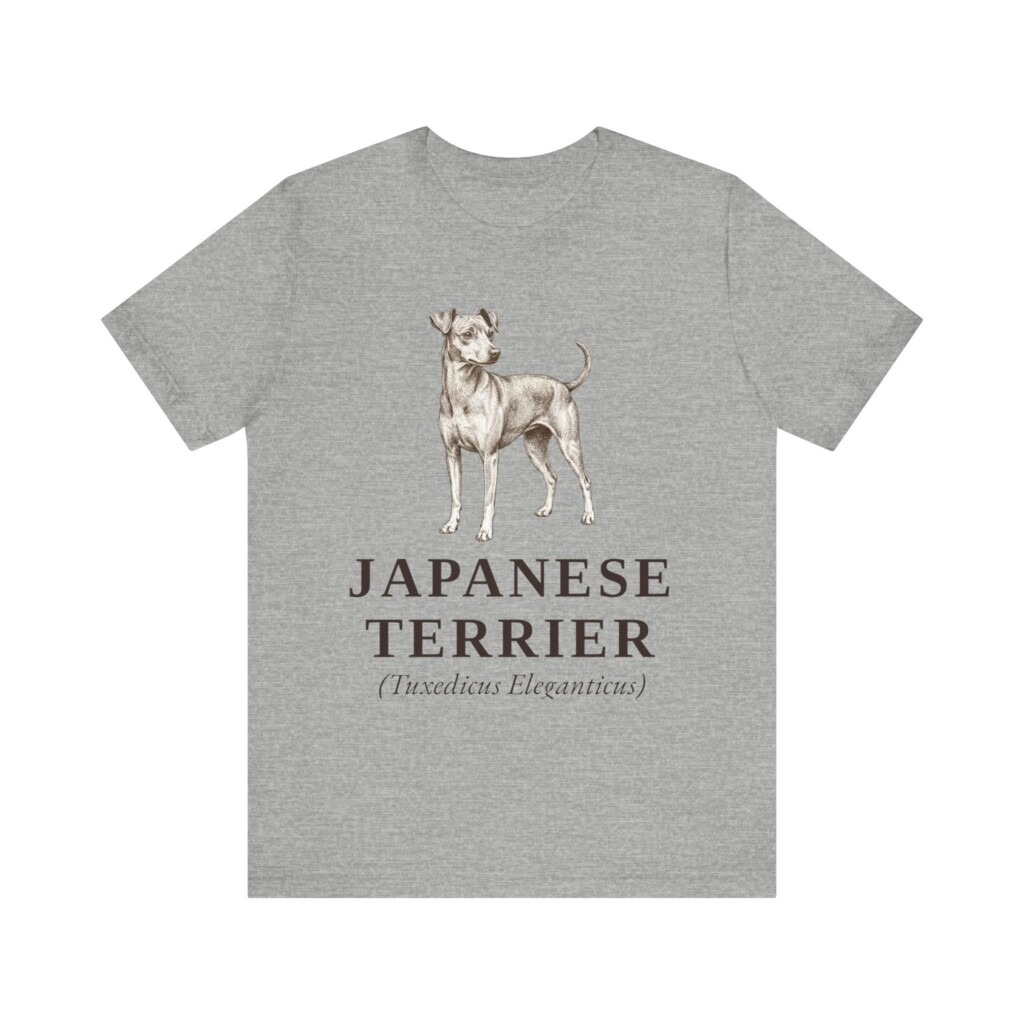 Japanese Terrier Latin Shirt, Vintage Dog Sketch Tee, Dog Latin Gift