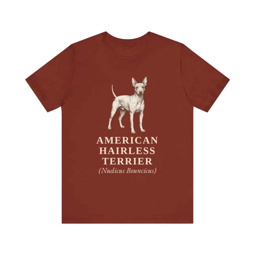 American Hairless Terrier Latin Shirt, Vintage Dog Sketch Tee, Dog Latin Gift