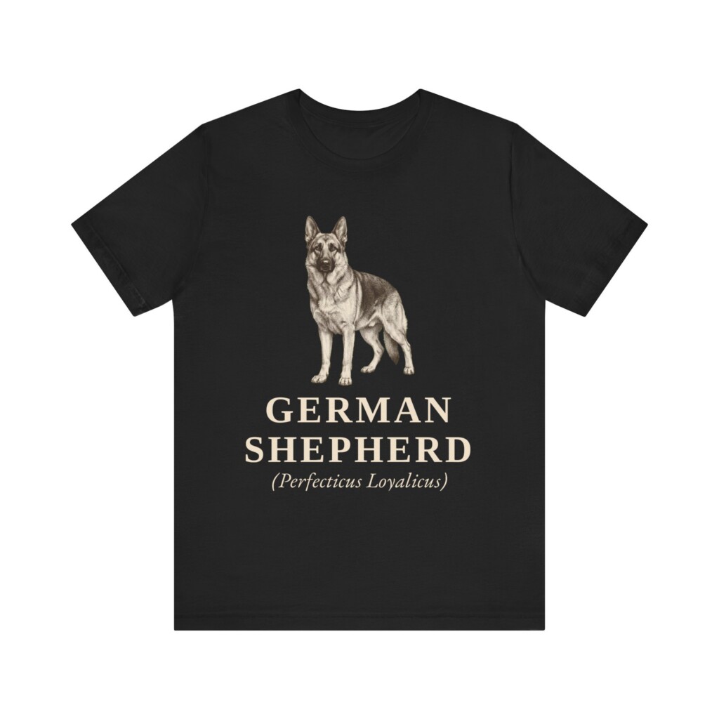 German Shepherd Latin Shirt, Vintage Dog Sketch Tee, Dog Latin Gift