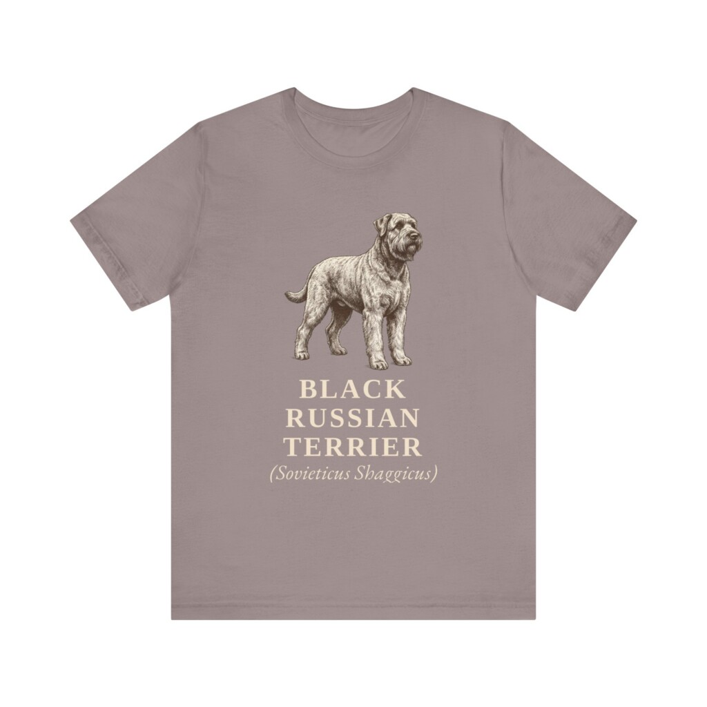 Black Russian Terrier Latin Shirt, Vintage Dog Sketch Tee, Dog Latin Gift