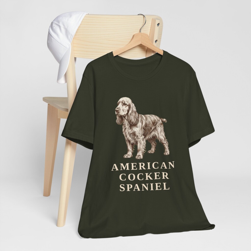 Cocker Spaniel Lover Shirt, Vintage Dog Sketch Tee, Dog Lover Gift