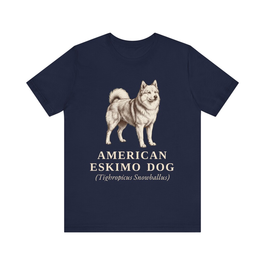 American Eskimo Dog Latin Shirt, Vintage Dog Sketch Tee, Dog Latin Gift