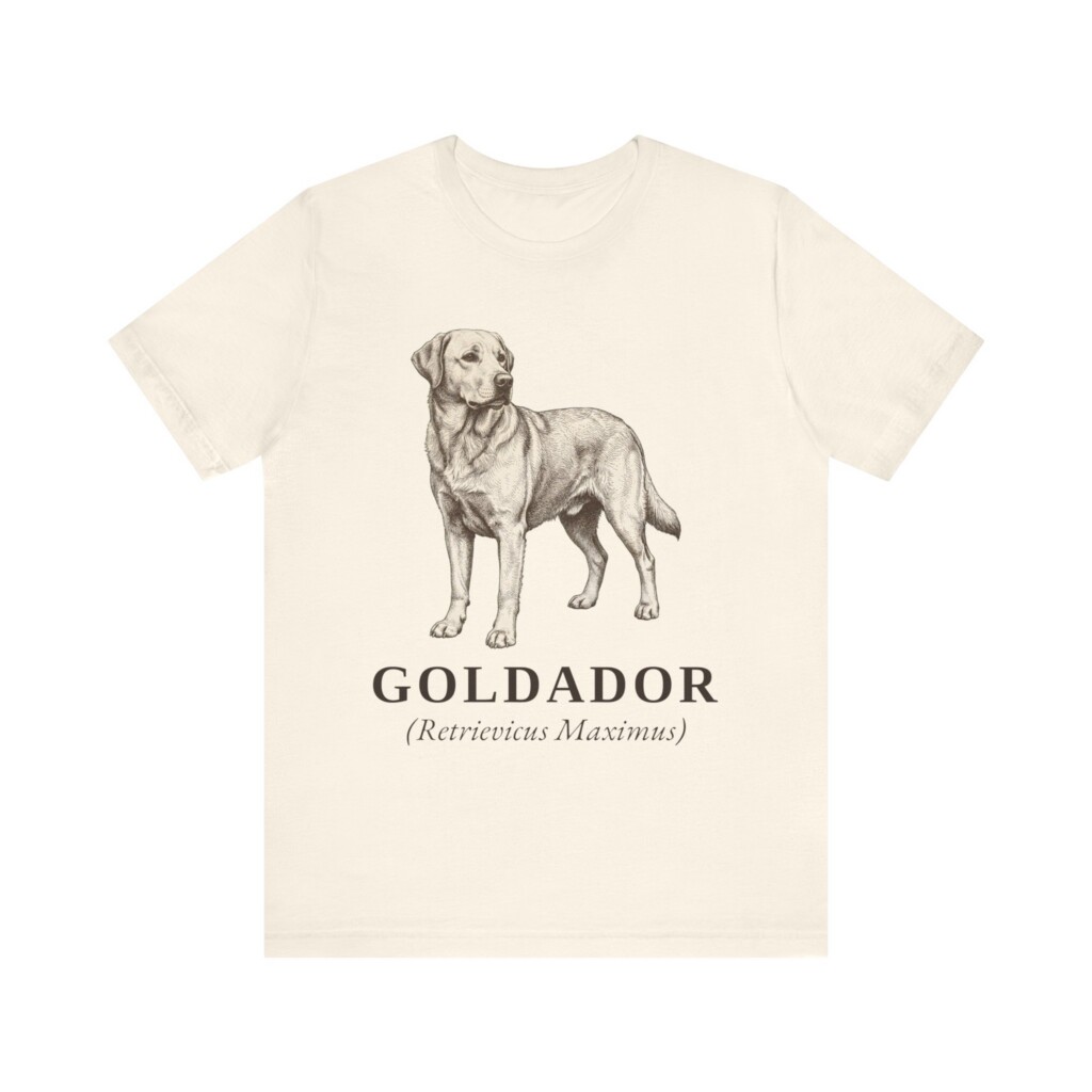Goldador Latin Shirt, Vintage Dog Sketch Tee, Dog Latin Gift