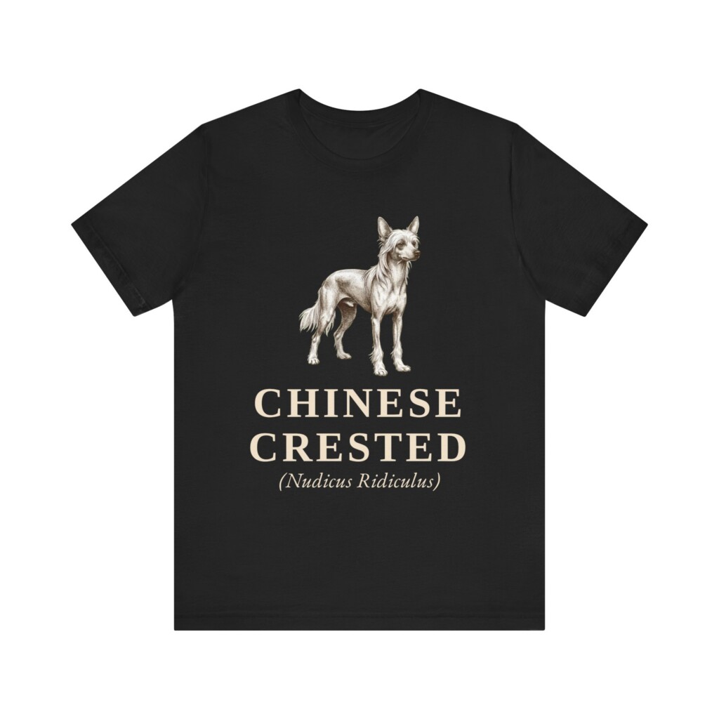 Chinese Crested Latin Shirt, Vintage Dog Sketch Tee, Dog Latin Gift