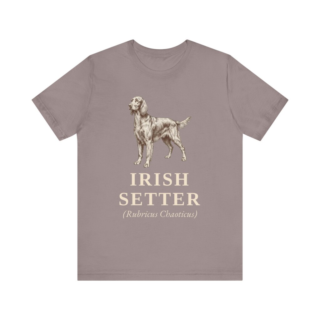 Irish Setter Latin Shirt, Vintage Dog Sketch Tee, Dog Latin Gift