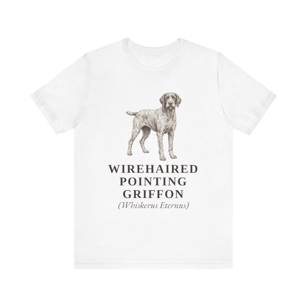 Wirehaired Pointing Griffon Latin Shirt, Vintage Dog Sketch Tee, Dog Latin Gift