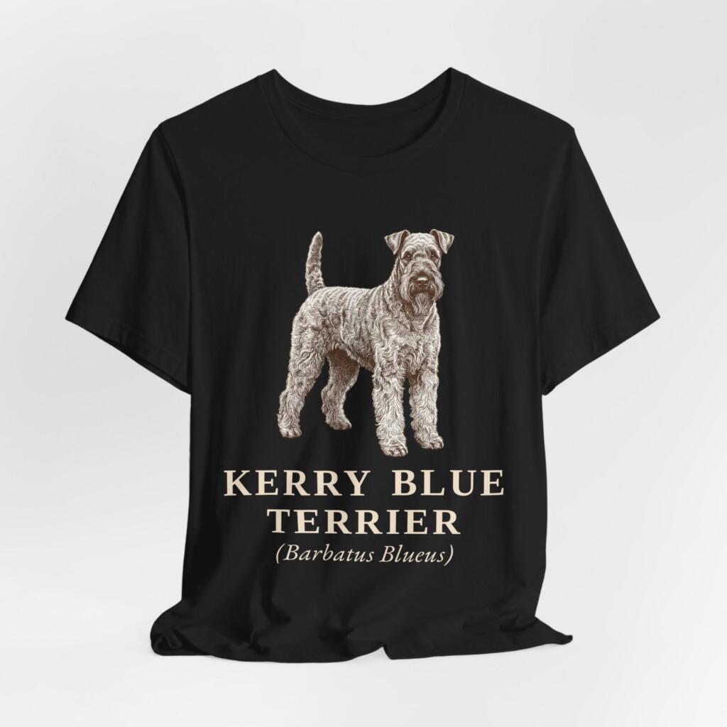 Kerry Blue Terrier Latin Shirt, Vintage Dog Sketch Tee, Dog Latin Gift