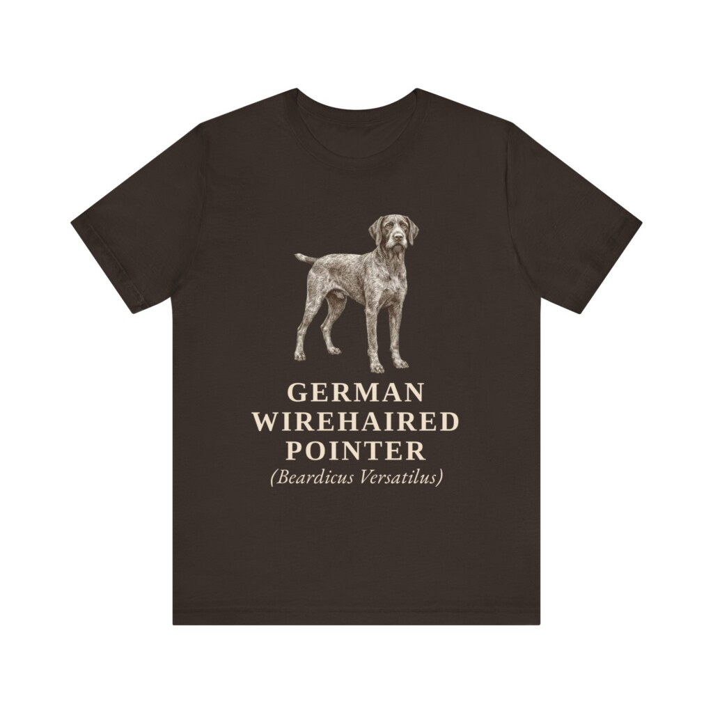 German Wirehaired Pointer Latin Shirt, Vintage Dog Sketch Tee, Dog Latin Gift