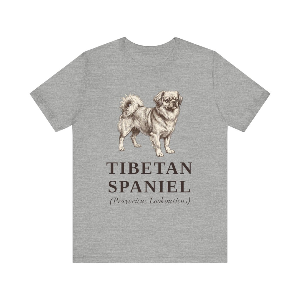 Tibetan Spaniel Latin Shirt, Vintage Dog Sketch Tee, Dog Latin Gift
