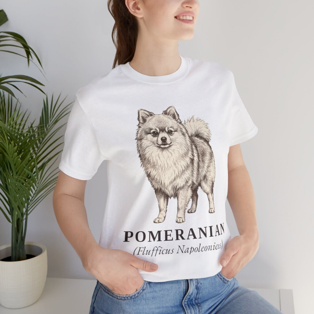 Pomeranian Latin Shirt, Vintage Dog Sketch Tee, Dog Latin Gift