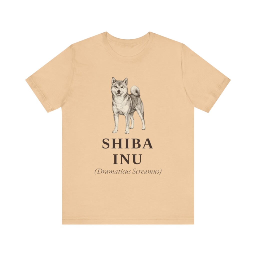 Shiba Inu Latin Shirt, Vintage Dog Sketch Tee, Dog Latin Gift