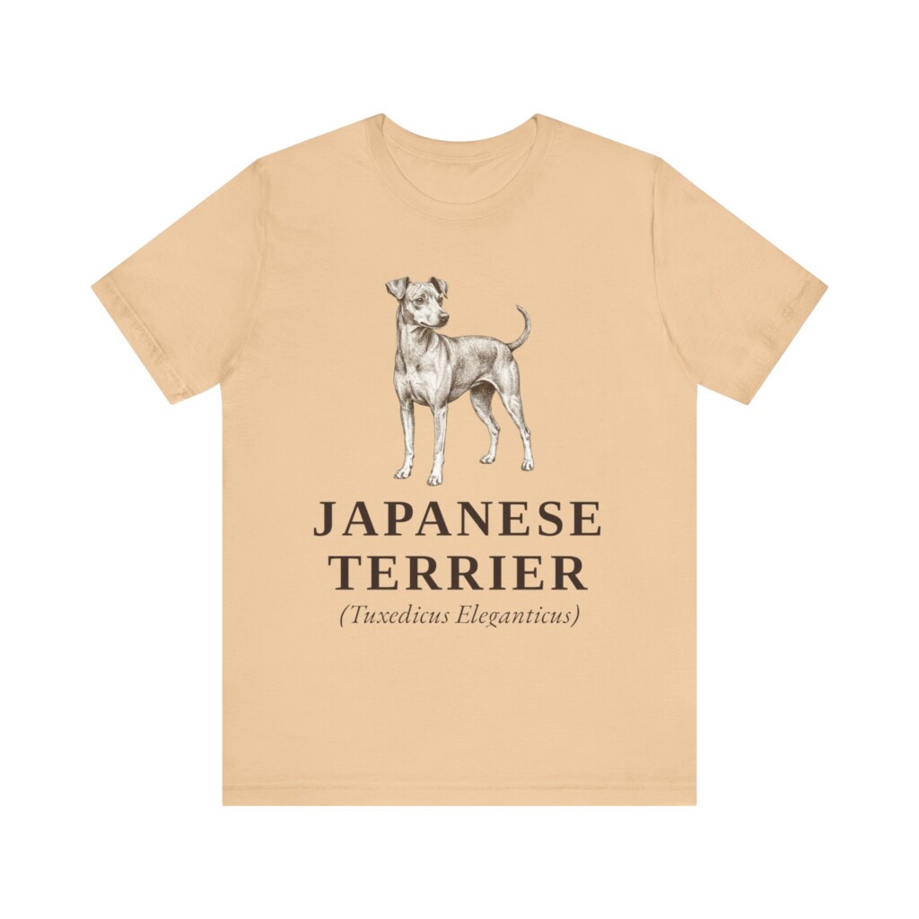 Japanese Terrier Latin Shirt, Vintage Dog Sketch Tee, Dog Latin Gift
