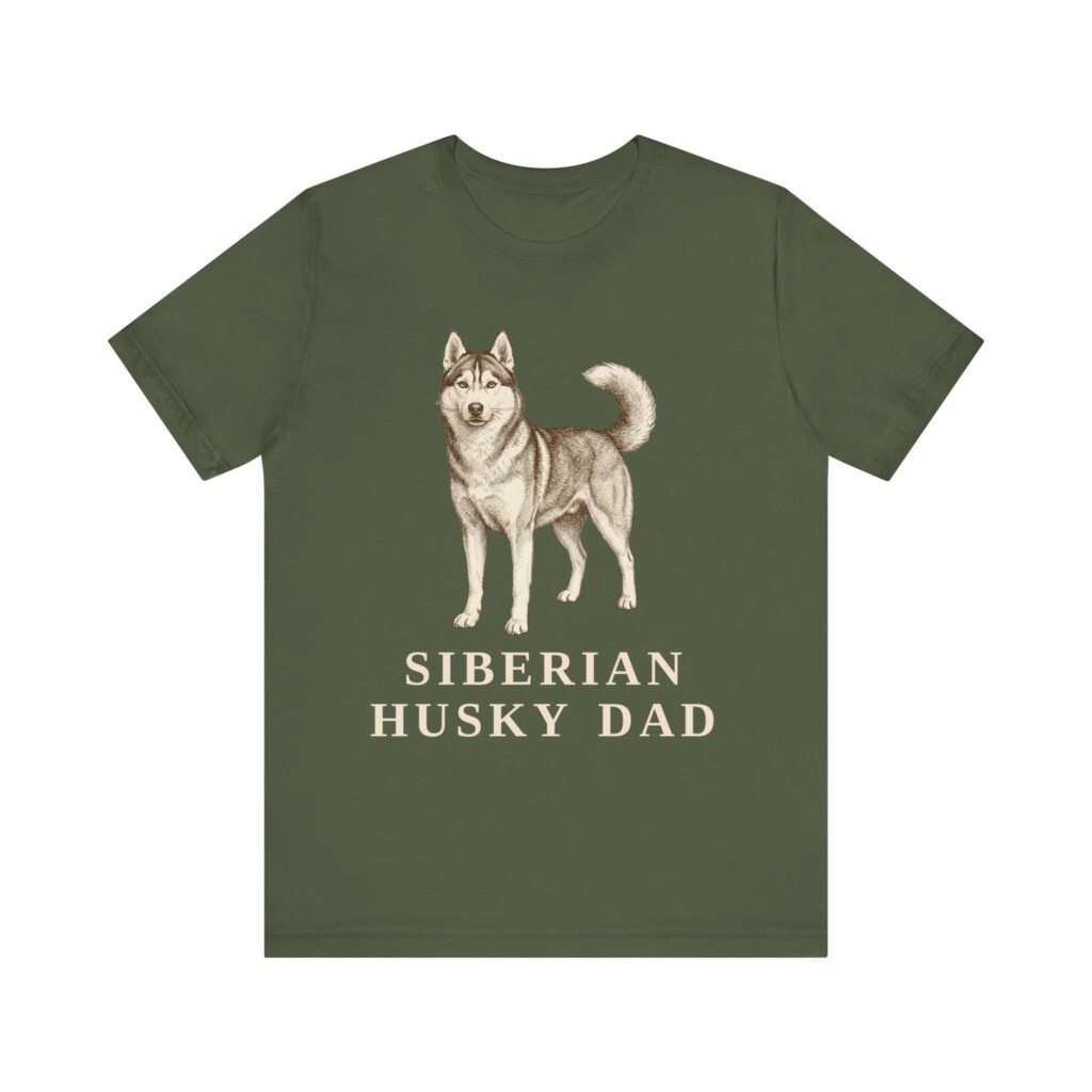 Husky Dad Shirt, Vintage Dog Sketch Tee, Dog Dad Gift