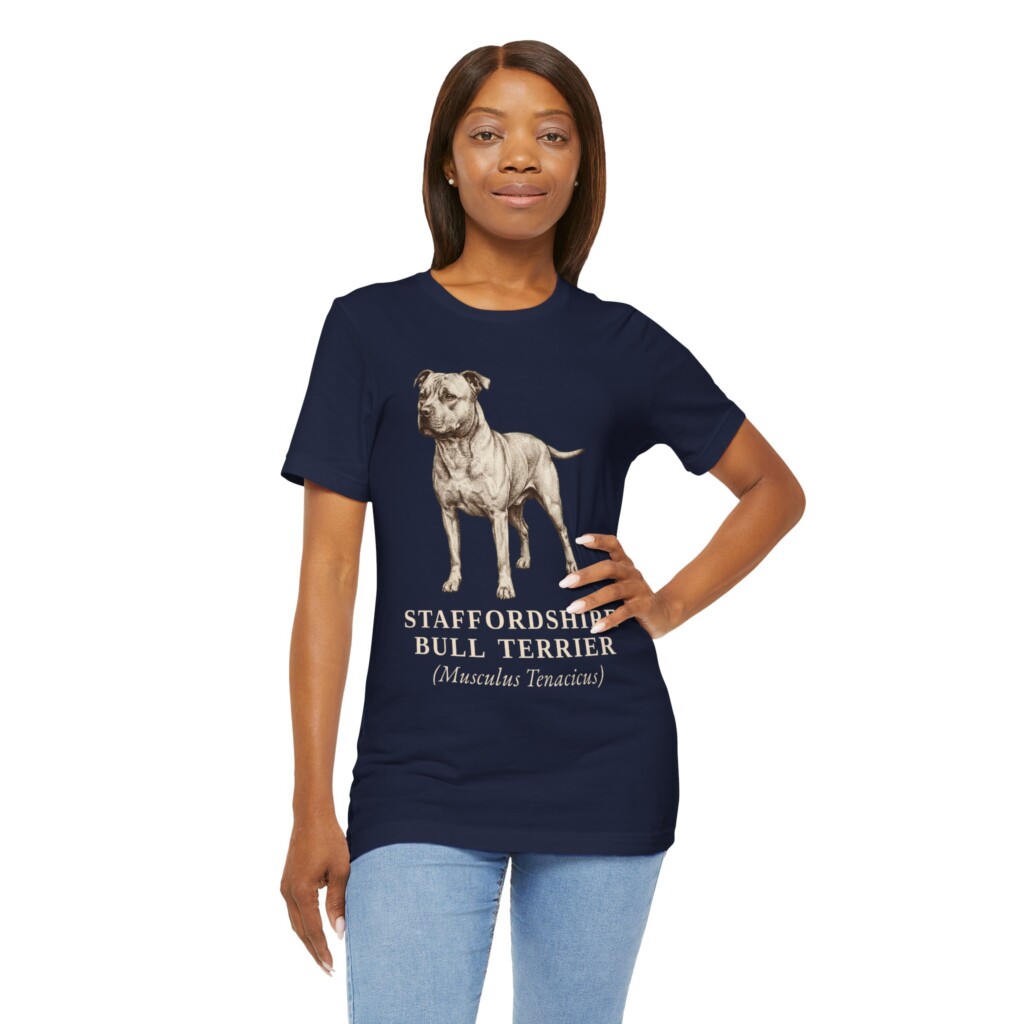 Staffordshire Bull Terrier Latin Shirt, Vintage Dog Sketch Tee, Dog Latin Gift